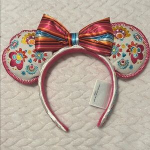 Disney Pink and Blue Floral Mouse Ears Headband